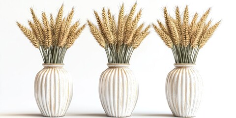 Wheat Arrangements in Vases