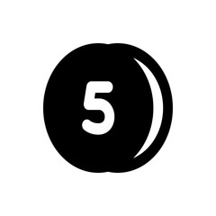 Number one inside a circle overlapping another circle with black outline on a white background design