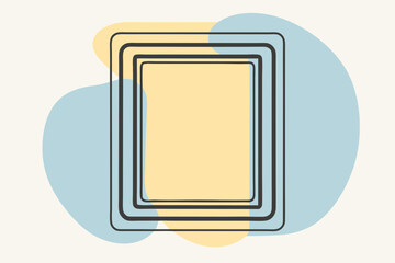 Abstract geometric composition with overlapping shapes and transparent elements