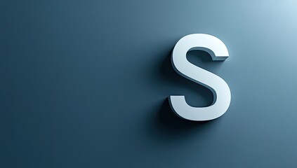 Naklejka premium 3D rendered capital letter S