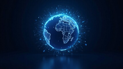 Digital Earth Global Network and Data Visualization