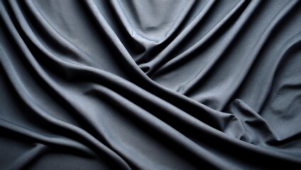 Fototapeta premium Elegant dark draped fabric texture abstract design