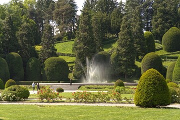 Gardens from the Palazzo Estensi in Varese, Italy.