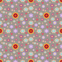 seamless floral pattern Vintage Wallpaper Design Fashion Colorful
