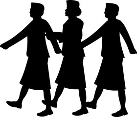 Paskibraka Indonesian Independence Day Silhouette