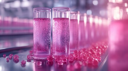 Colorful abstract cityscape with neon lights and futuristic elements