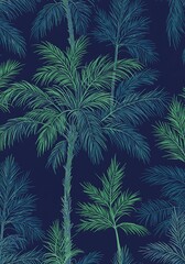 Midnight Palms AI Generated