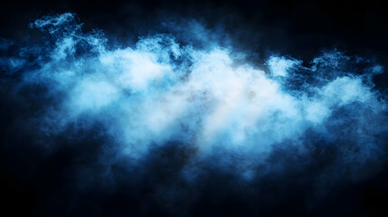 Fototapeta premium Dramatic Blue Foggy Background