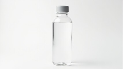 Clear Bottle With Water Isolated