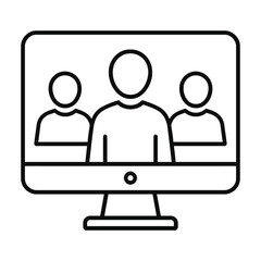 Online Video Conference Meeting On Computer Screen