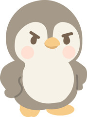 Illustration of an Angry Penguin animal