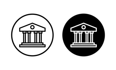 Bank icon vector illustration. Bank sign and symbol, museum, university