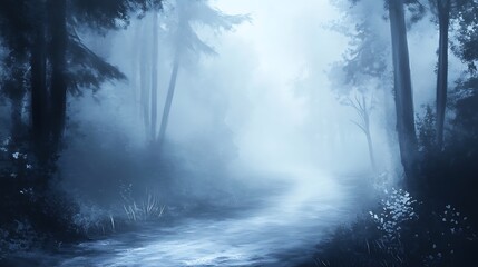 Fototapeta premium Misty forest path
