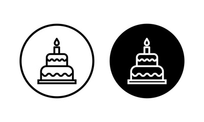 Cake icon vector illustration. Cake sign and symbol. Birthday cake icon