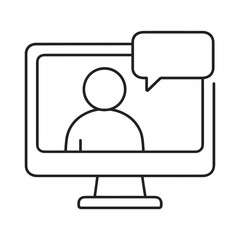 Social network communication concept with speech bubbles and people icons