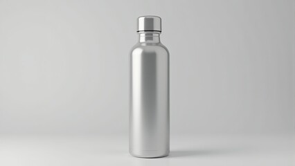Aluminum Water Bottle On White Background