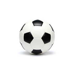 Fototapeta premium Classic black and white soccer ball on white background