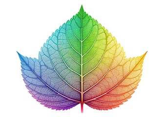 Obraz premium Rainbow Colored Leaf Detailed Illustration