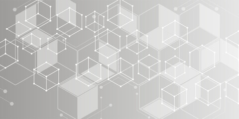 Geometric abstraction, geometric elements on a gray background. vector illustration