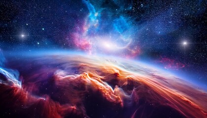 Obraz premium nebula and galaxies in space abstract background