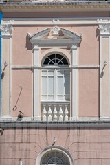 Fototapeta na wymiar Historic building facade with classic details.