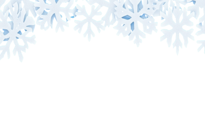 Winter snowflakes border on black