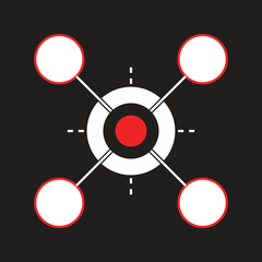 Center Target Icon Black Background