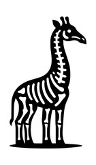 Fototapeta premium Giraffe Skeleton Illustration Vector Design