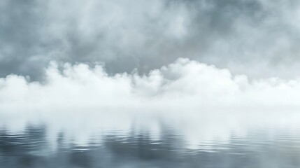 Fototapeta premium Misty landscape reflection