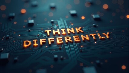 Think Differently, Circuit Board, Technology Concept