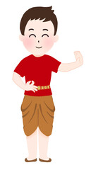 Thai traditional dress people