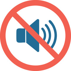 no noise and sound sign