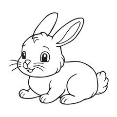 rabbit outline vector illustration