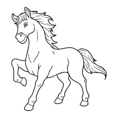horse outline vector illustration