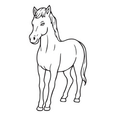 mare sketch vector illustration