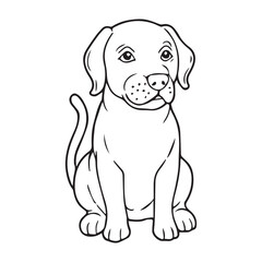 puppy sketch vector illustration