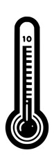 thermometer icon logo black color white background vector