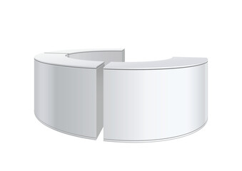 Promotion counter, Retail Trade Stand Isolated on the white background. MockUp Template For Your Design. Vector illustration.