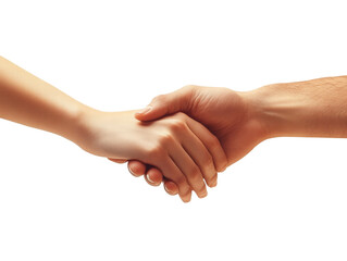 Handshake between two people showing trust and agreement in close up view