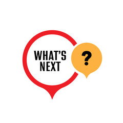 What's next sign on white background	