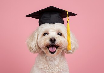 卒業犬の笑顔