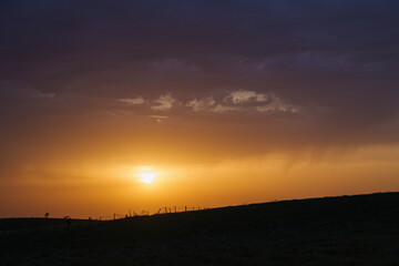 Beautiful sunset scenery with dusk skies