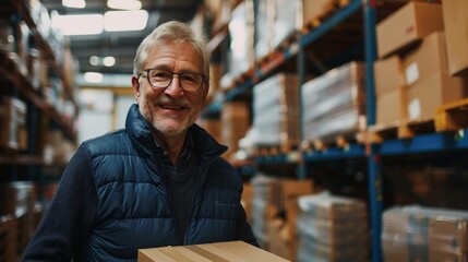 The senior warehouse worker