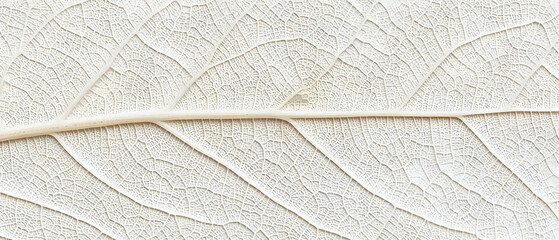 Closeup Detailed White Leaf Texture