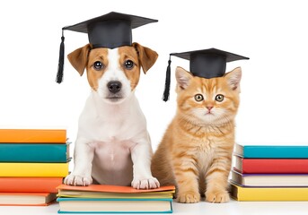 卒業式、小さな学者たち