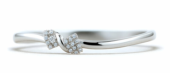 Elegant Delicate Diamond Ring With Twists