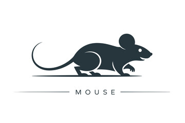 Mouse silhouette vector illustration rodent animal