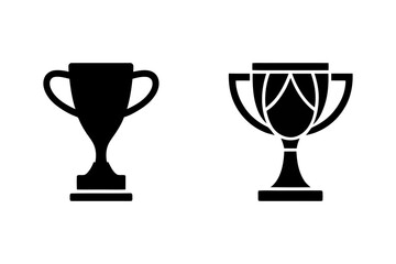Two black trophies for winner and championship event