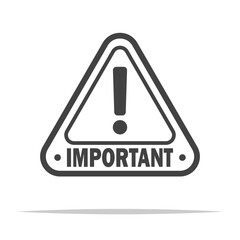 Important notice exclamation sign outline icon transparent vector isolated
