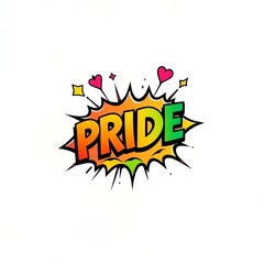 Pride Comic Book Explosion Graphic